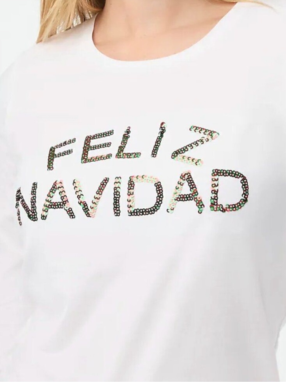 NWT J.Crew Factory CE586 Feliz Navidad Collector Long sleeve tee NWT XS - SLICED